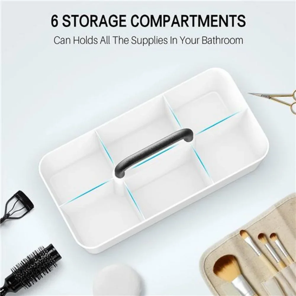 Plastic Portable Shower Caddy Divided Basket Bin Bath Storage Organizer Tote